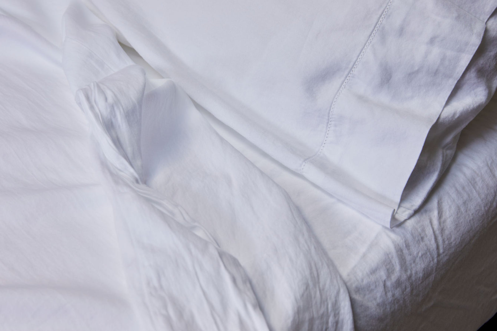 Sateen White Fitted sheets