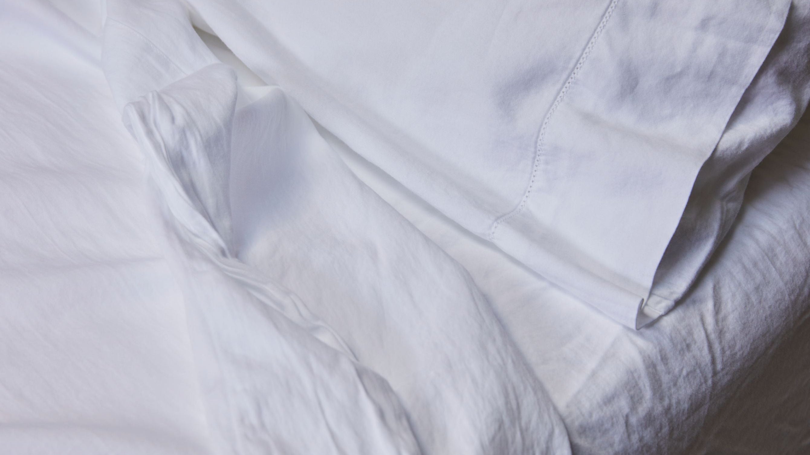 Sateen White Fitted sheets