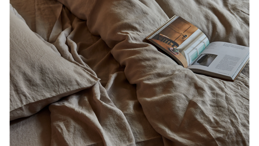 mix and match stonewashed linen bedding