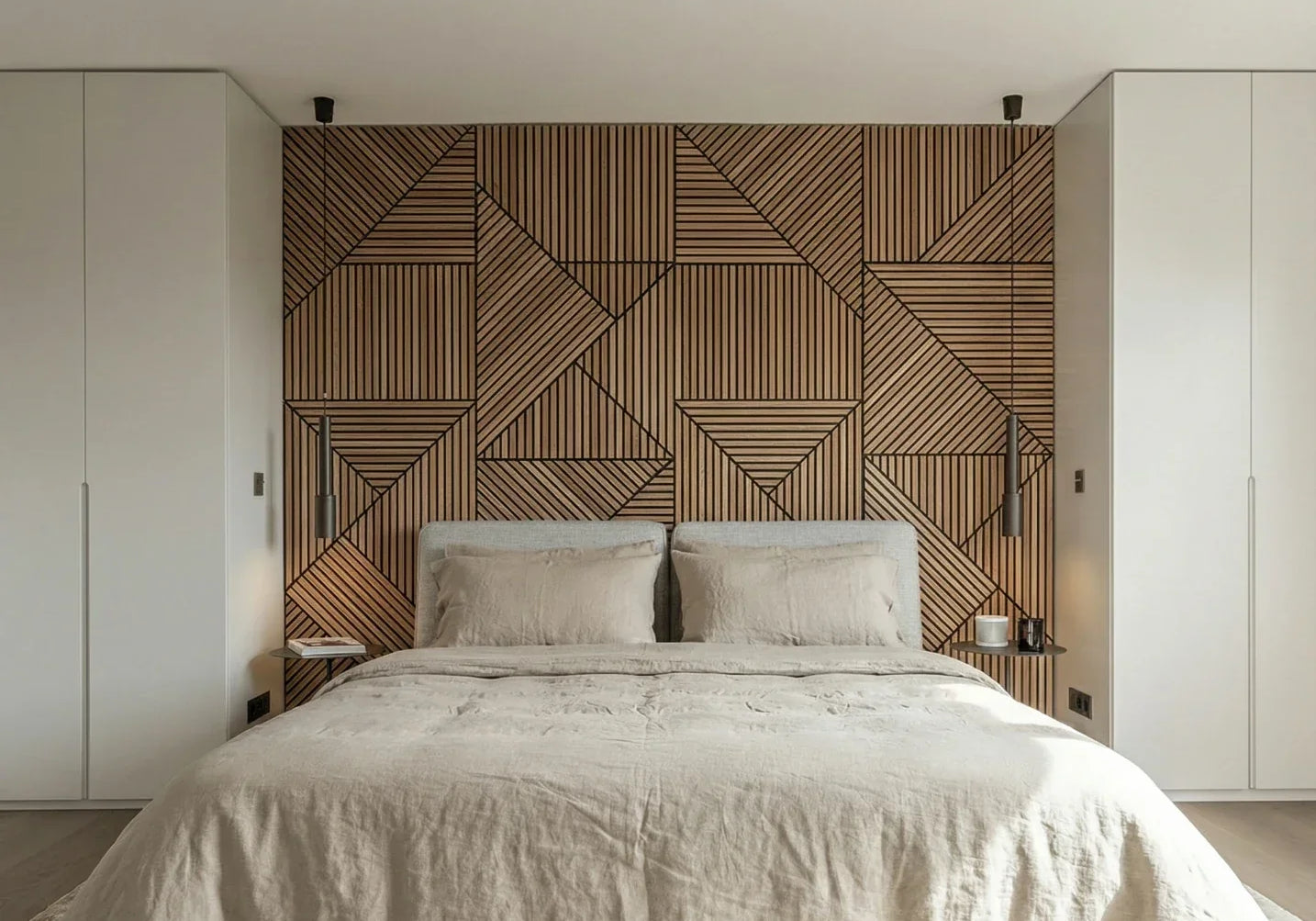 cream organic cotton shet set in a bedroom 