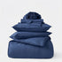Cotton Percale Bed Set - Blue