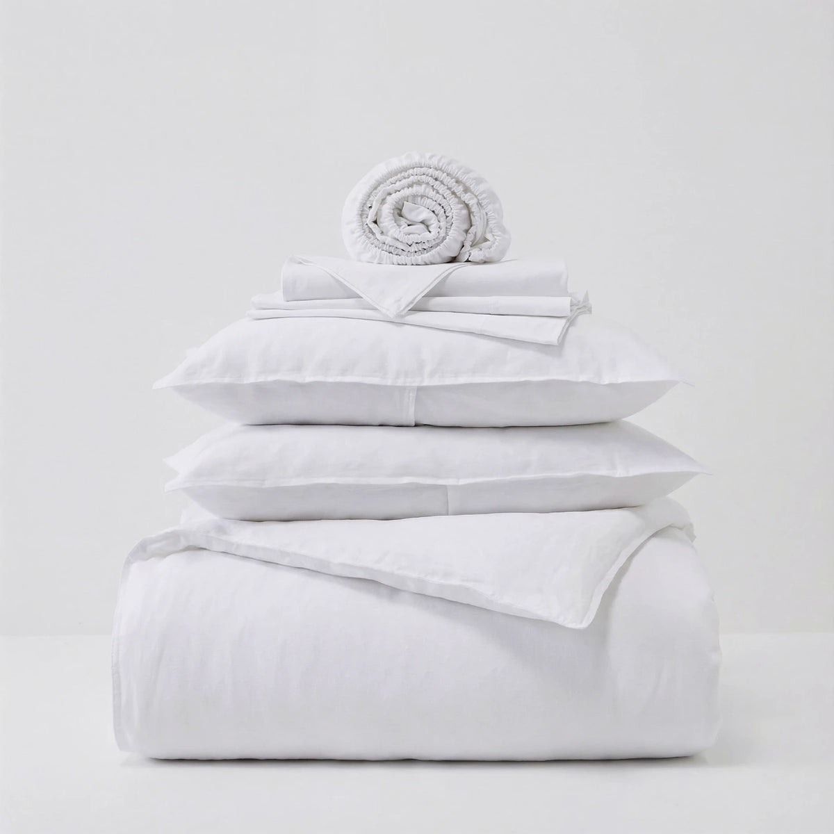 Cotton Sateen Bed Set - white