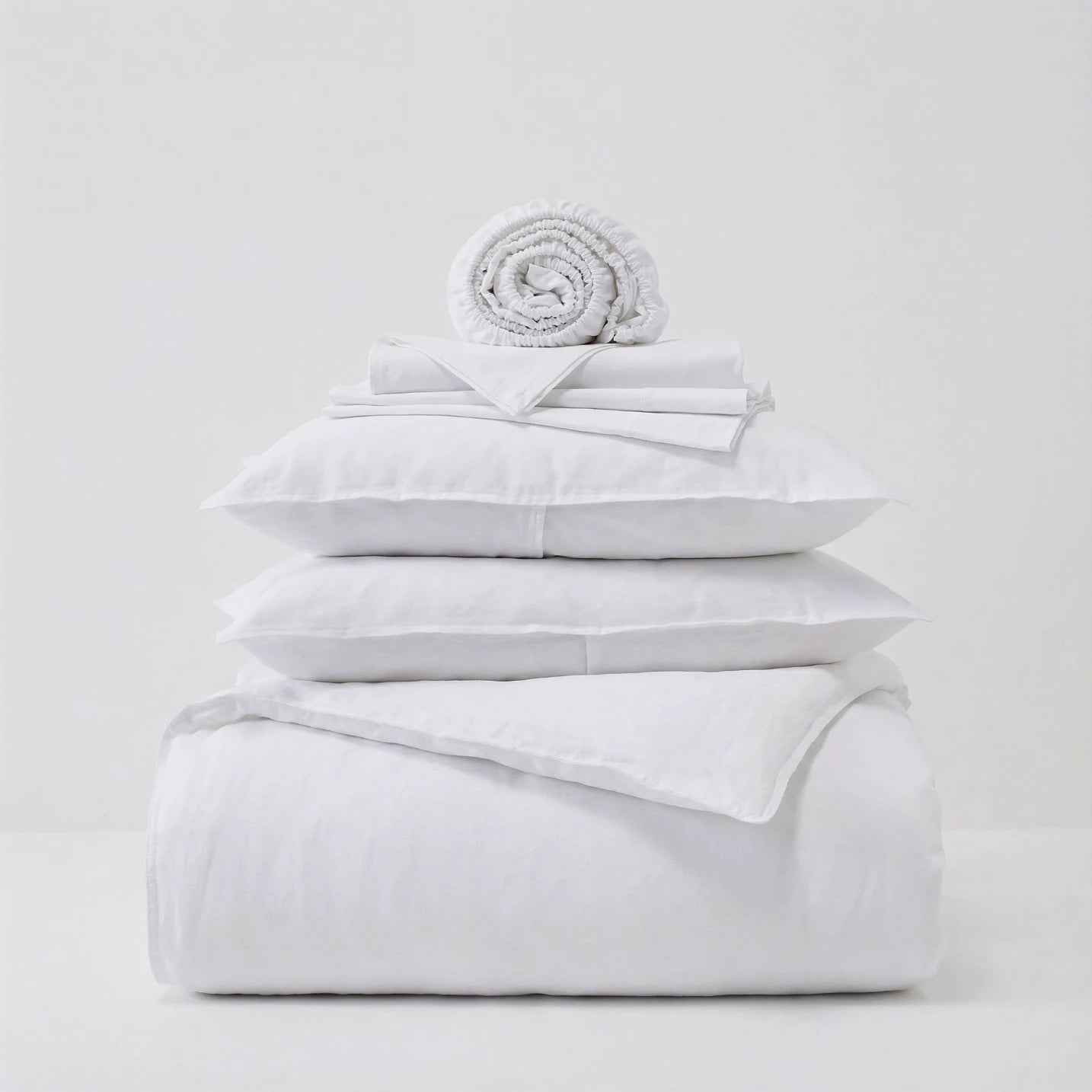 Cotton Sateen Bed Set - white