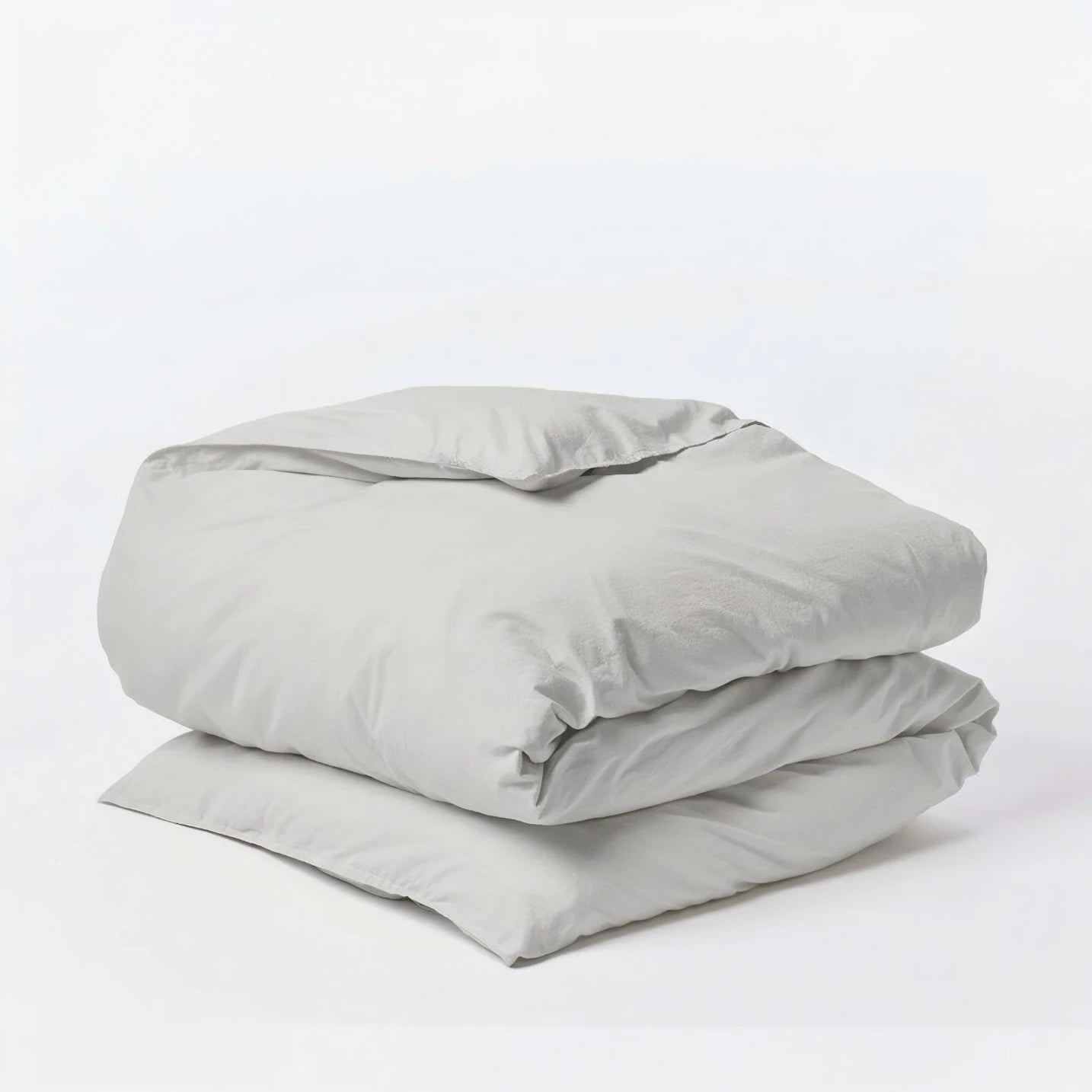 Cream duvet cover organic percale cotton