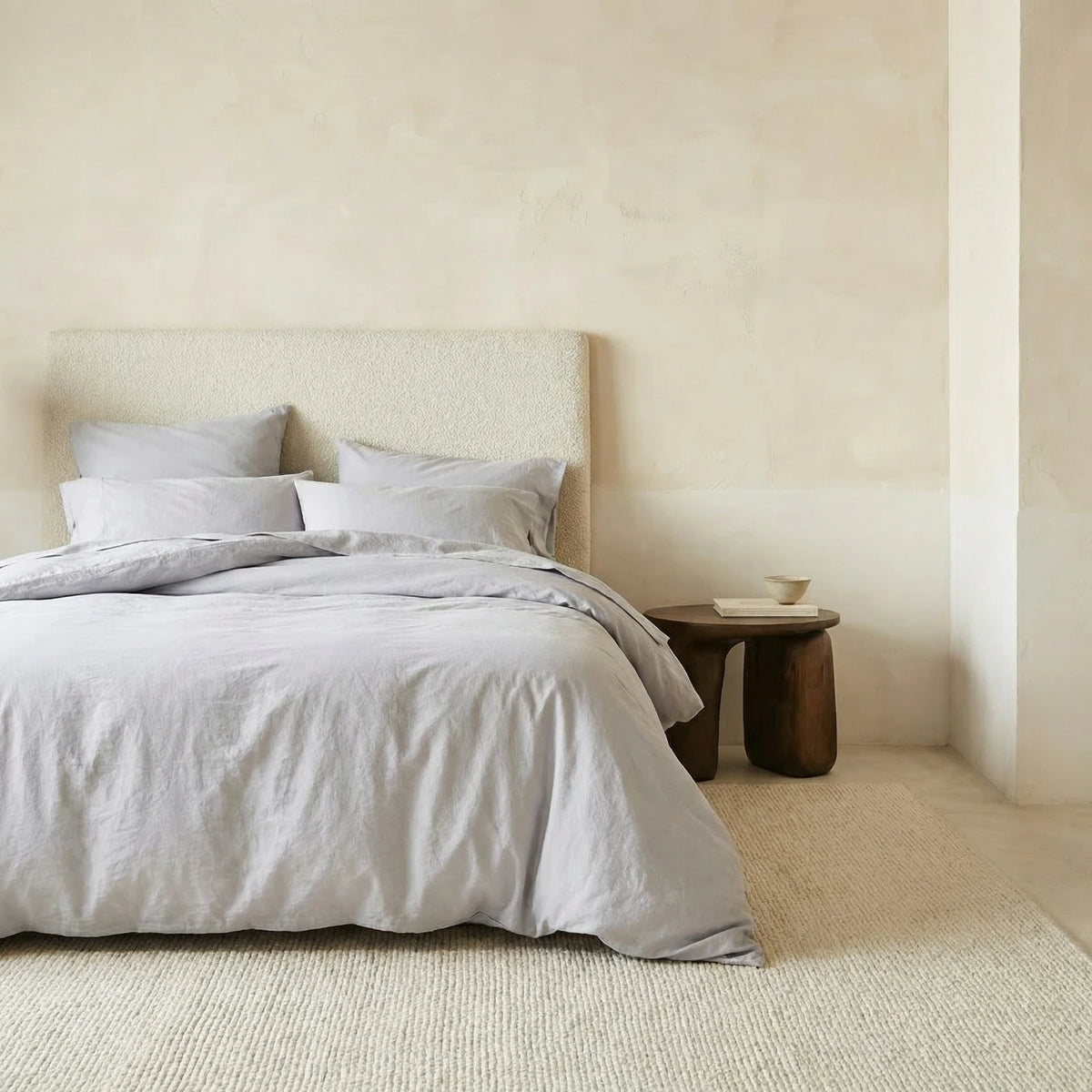 Organic Percale Duvet Cover - Cannoli Cream