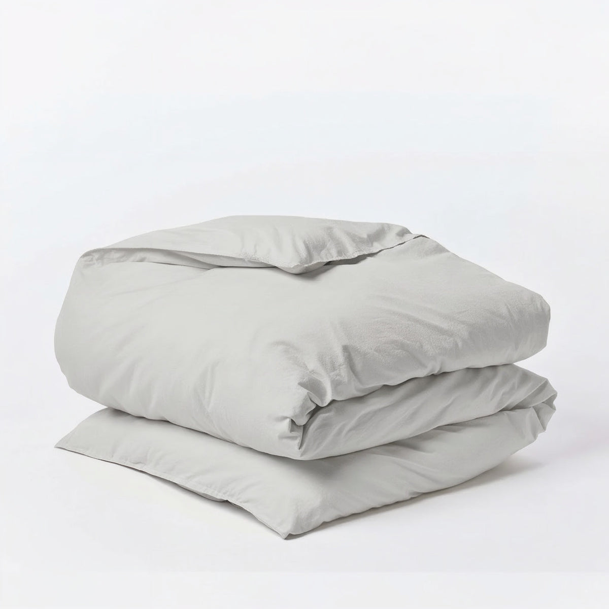 Cream duvet cover organic percale cotton