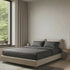 Iron Gate duvet cover weave detail close-up — GOTS-certified organic cotton sateen