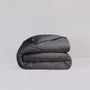 Grey Organic Sateen Duvet Cover
