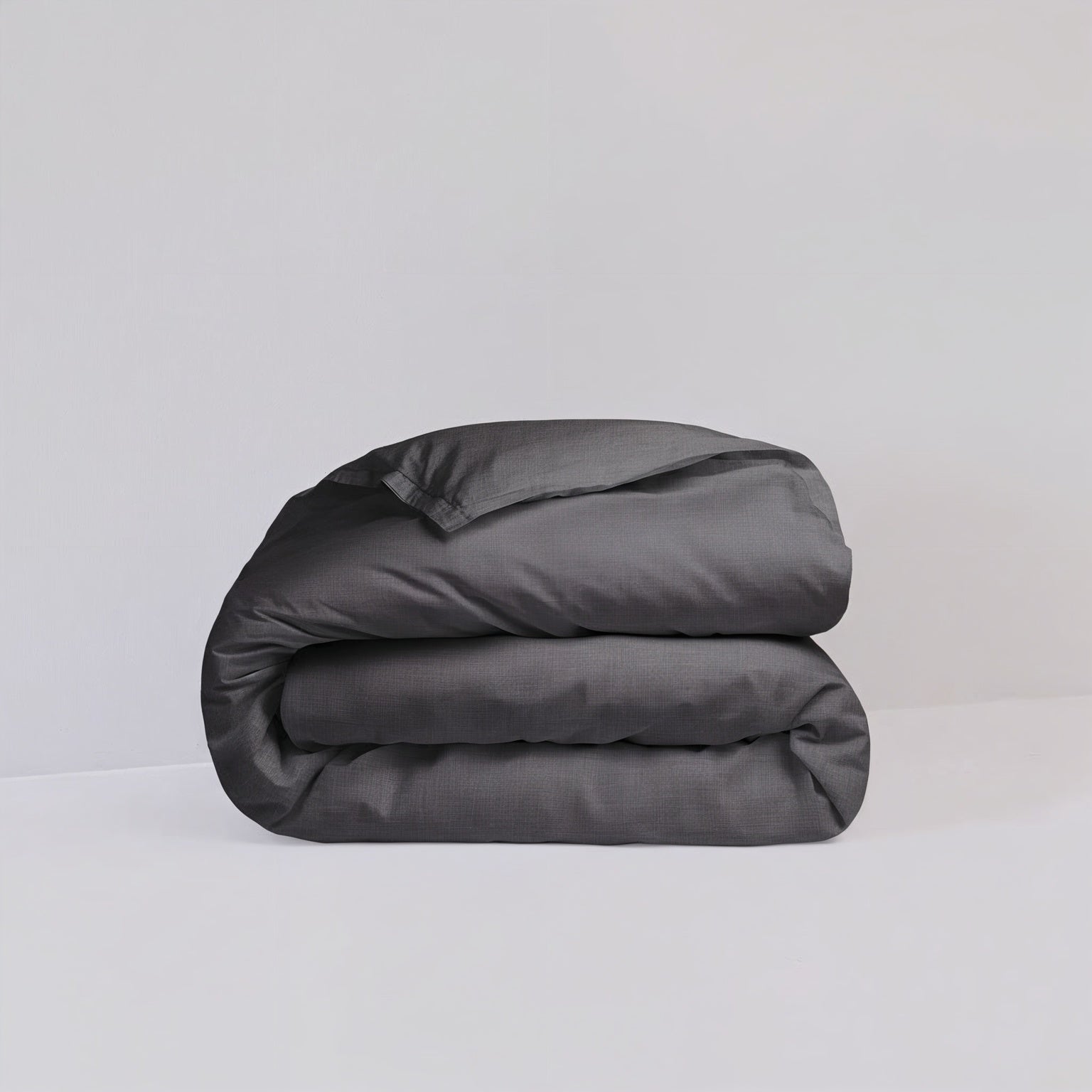 Grey Organic Sateen Duvet Cover