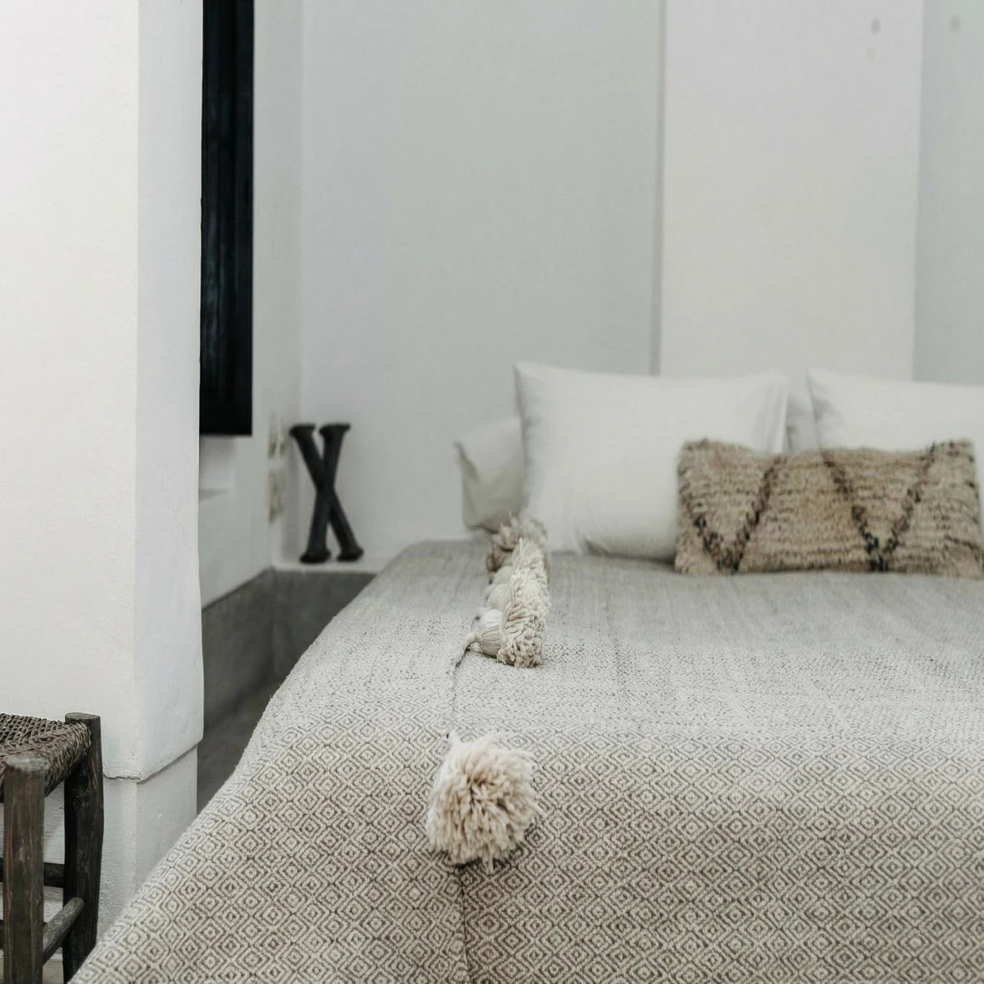 Moroccan Pom Pom Blanket
