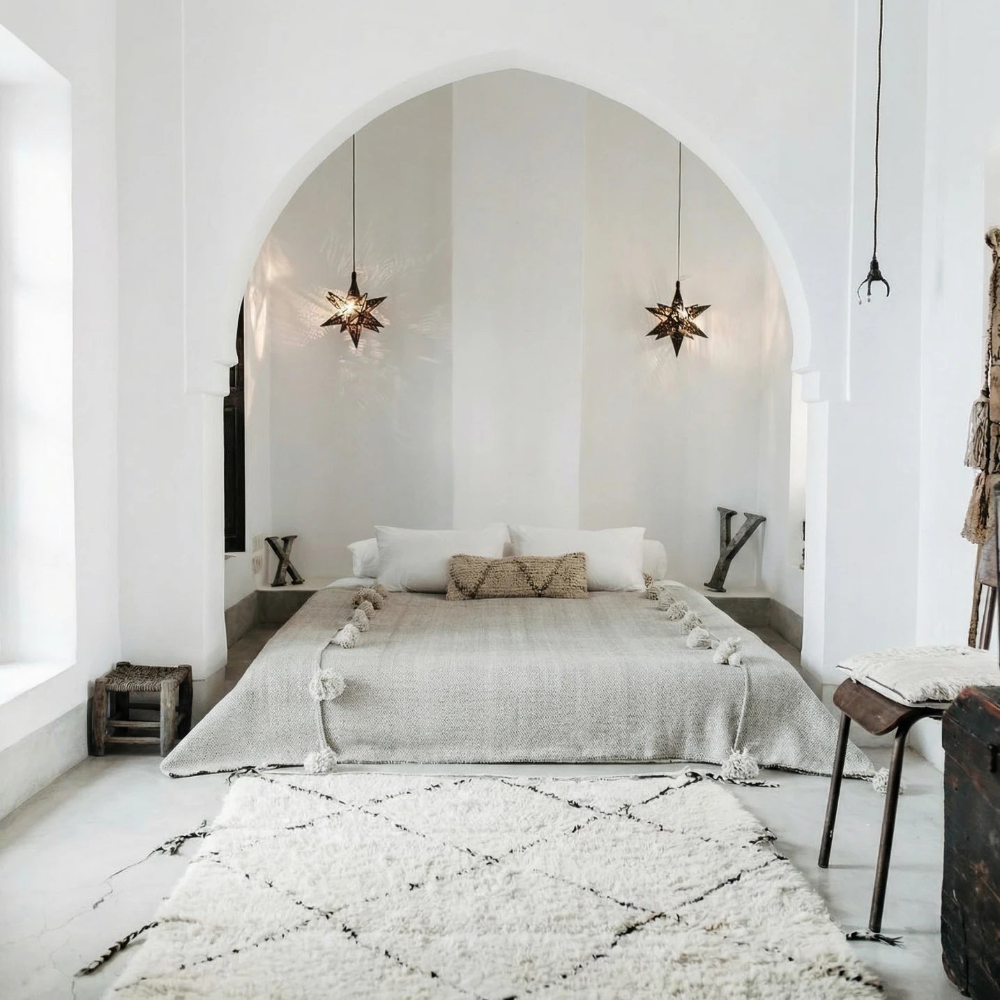 Moroccan Pom Pom Blanket