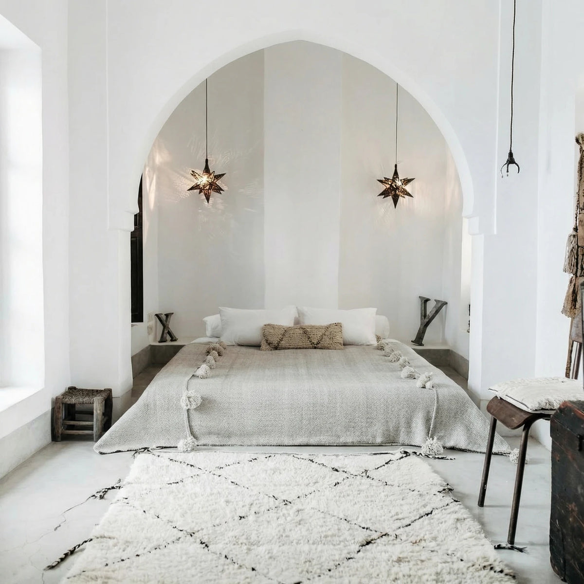 Moroccan Pom Pom Blanket