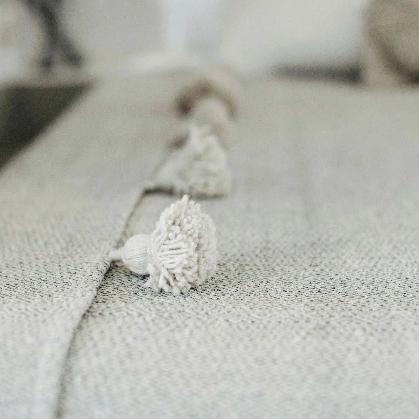 Moroccan Pom Pom Blanket