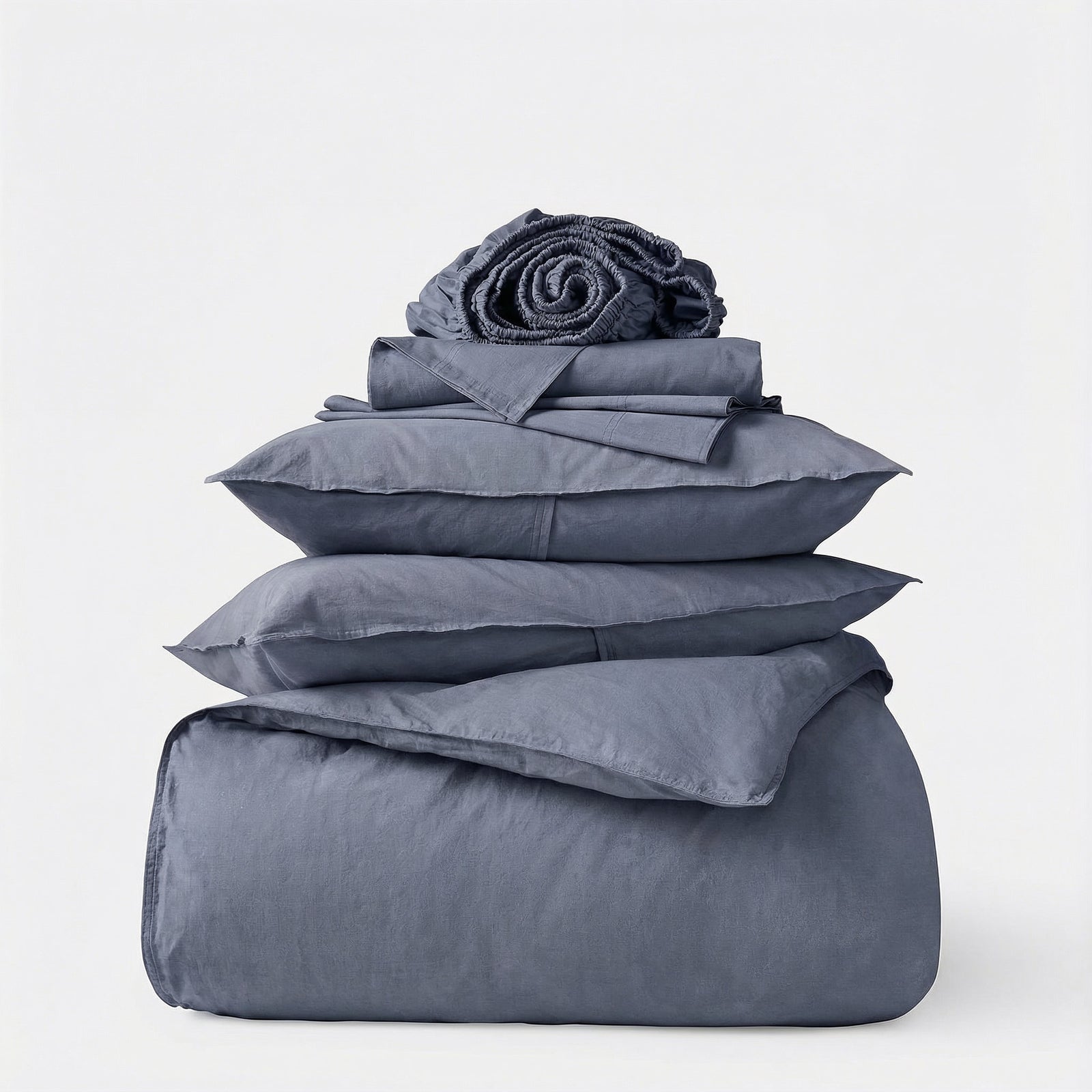 Organic Cotton Percale Bedding Set - Rustic Grey