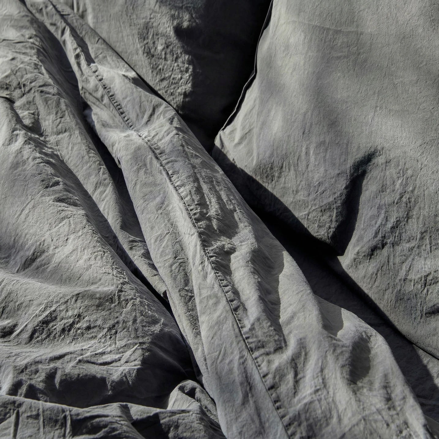 Organic Percale Duvet Cover - Rustic Grey