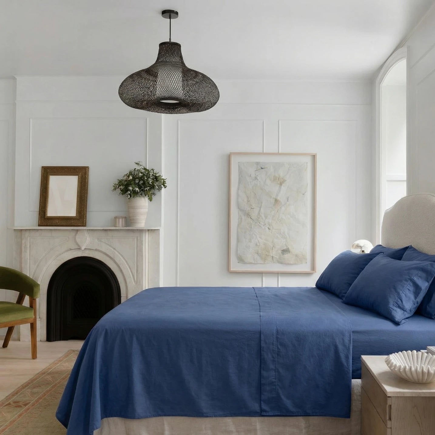 Organic Percale Bed Set - Blue Oceana