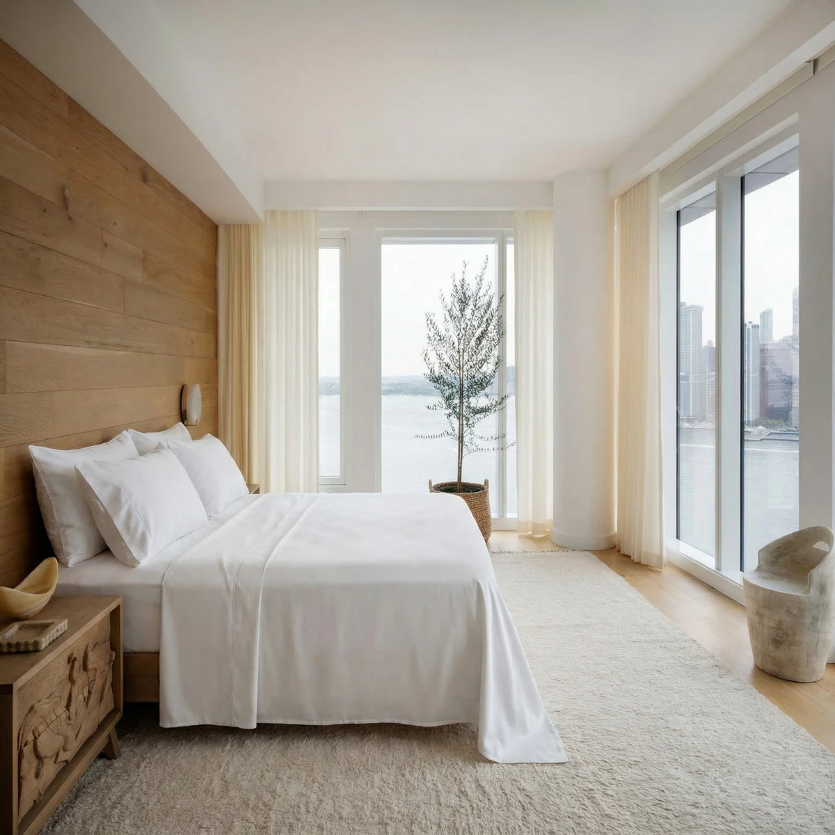 Organic Sateen Sheet Set - Alpine White