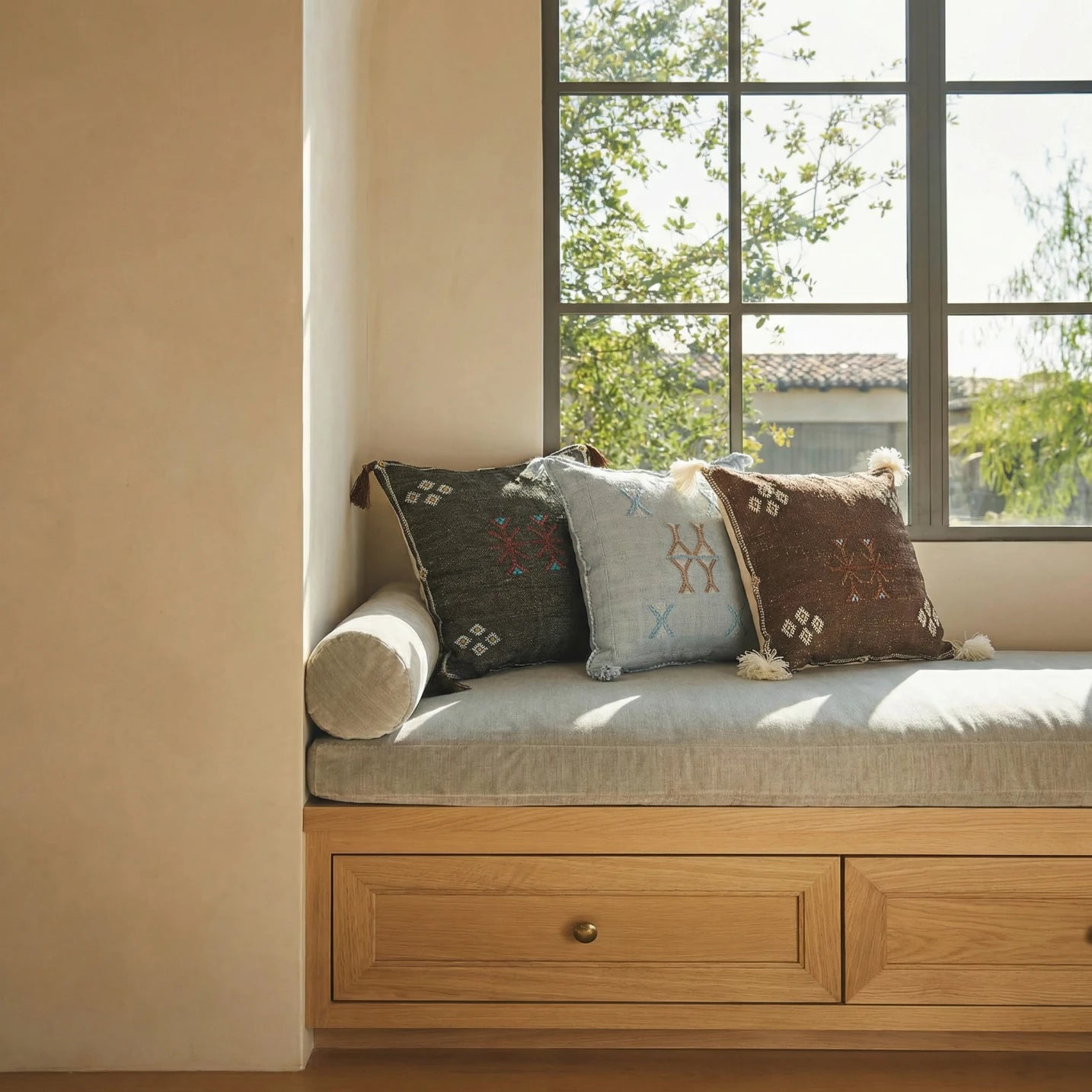 Princess Sabra Cactus Silk Pillow Cover - Brown