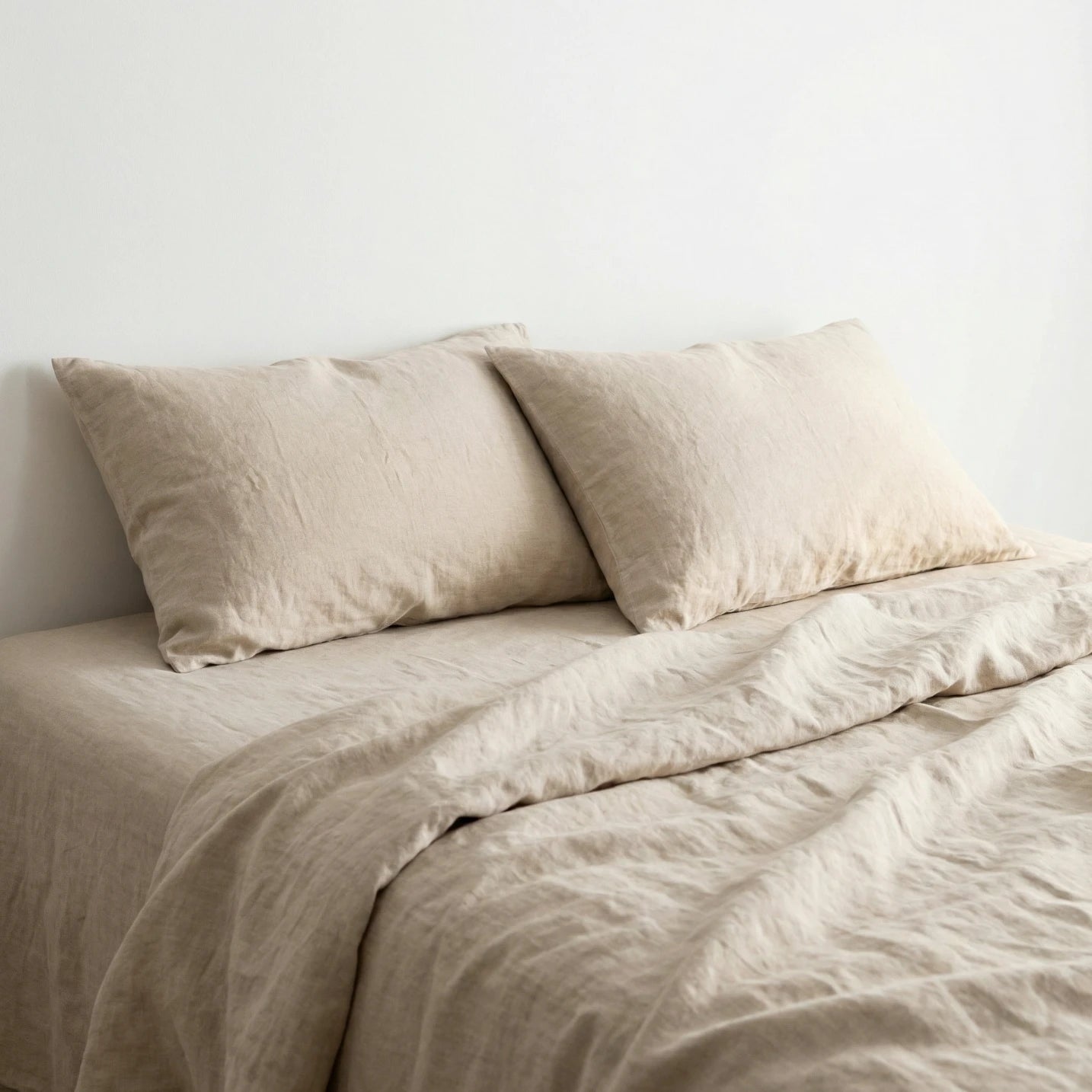 Stonewashed Linen Pillowcase - Sand