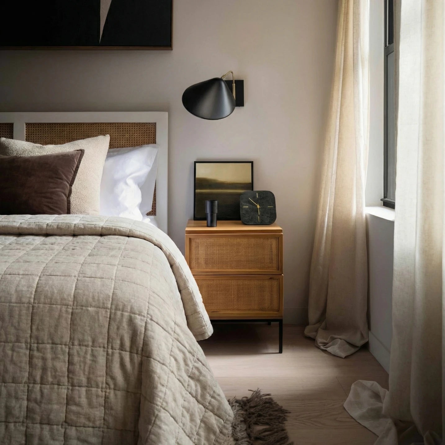 Stonewashed Linen Quilt - Sand