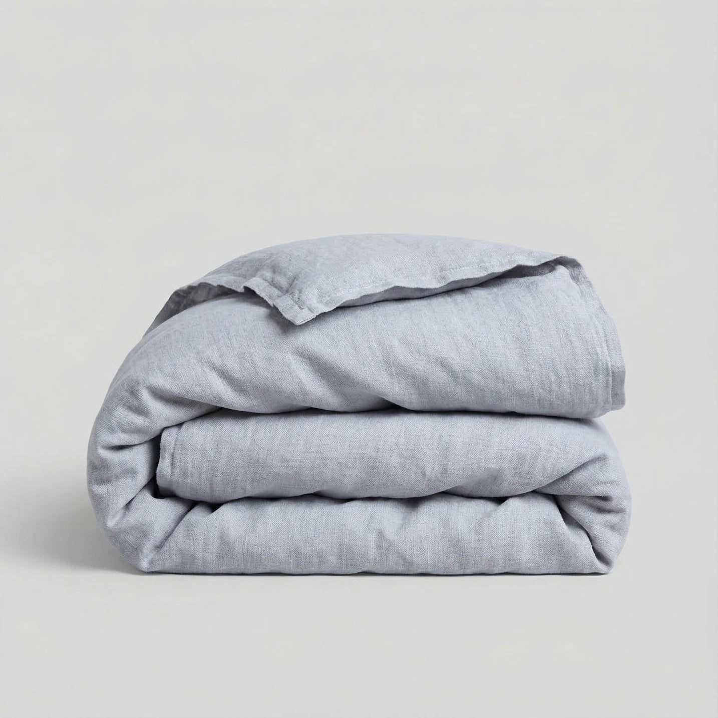 Stonewashed Linen Duvet Cover - Light Grey