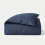 Stonewashed Linen Duvet Cover - Navy Blue