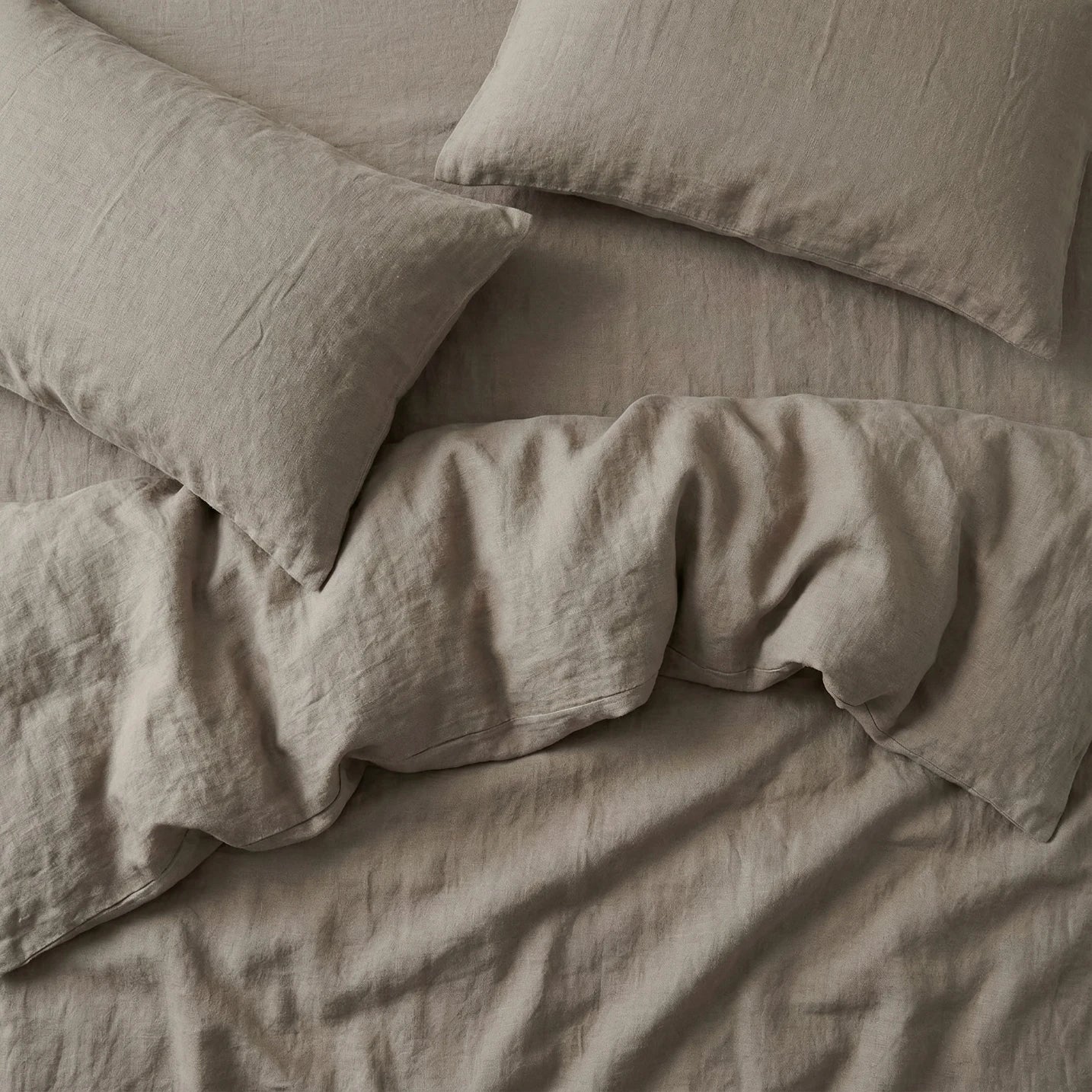 Stonewashed Linen Duvet Cover - Sand