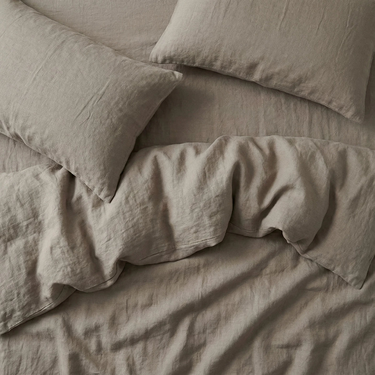 Stonewashed Linen Duvet Cover - Sand