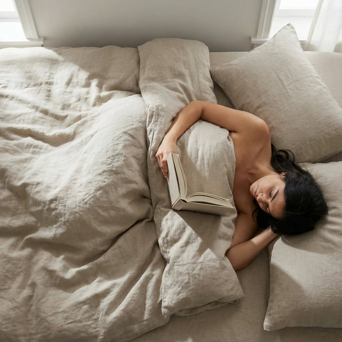 Stonewashed Linen Duvet Cover - Sand