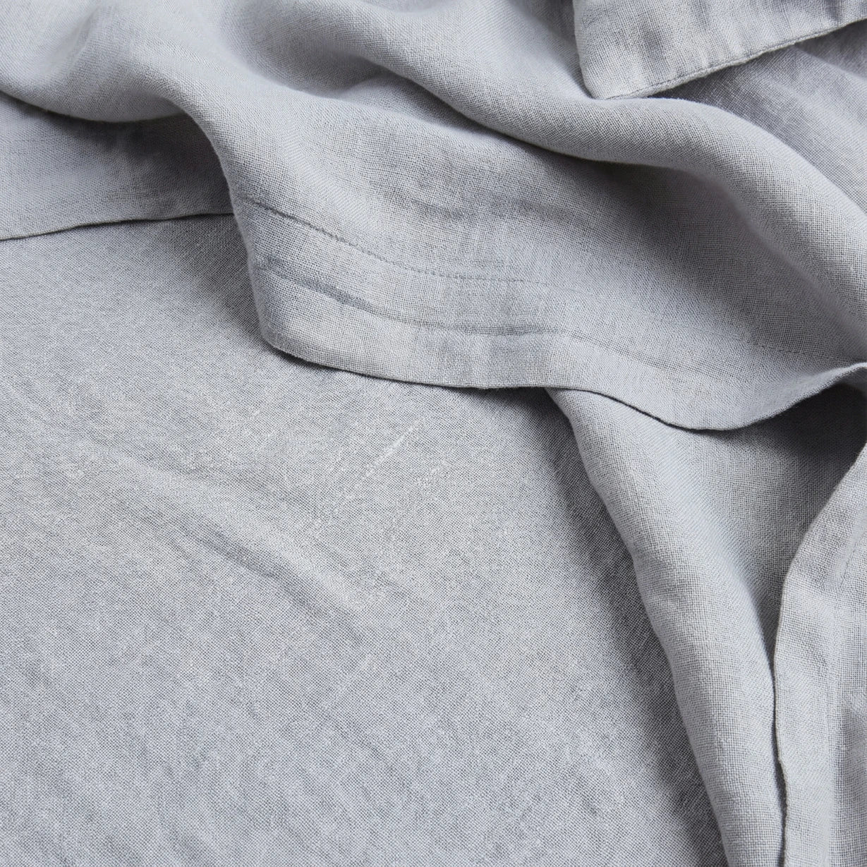 Stonewashed Linen Flat Sheet - Light Grey
