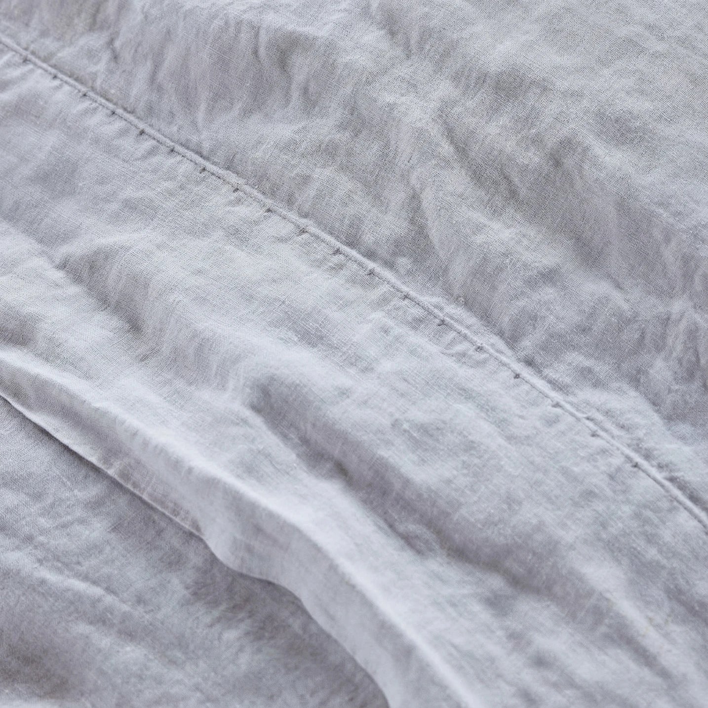 Stonewashed Linen Bed Set - Light Grey