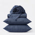 Stonewashed Linen Sheet Set - Navy Blue