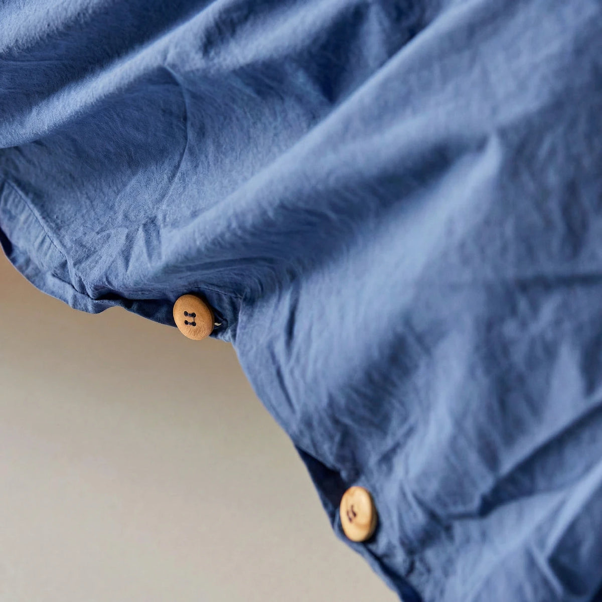 Organic Percale Duvet Cover - Blue Oceana