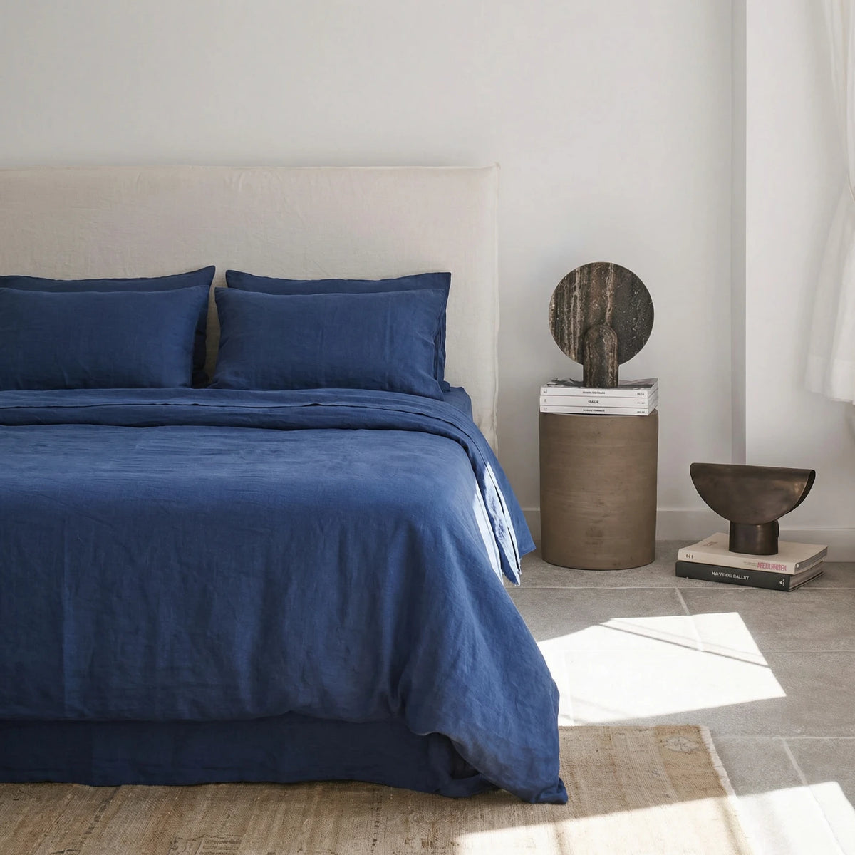 Organic Percale Duvet Cover - Blue Oceana