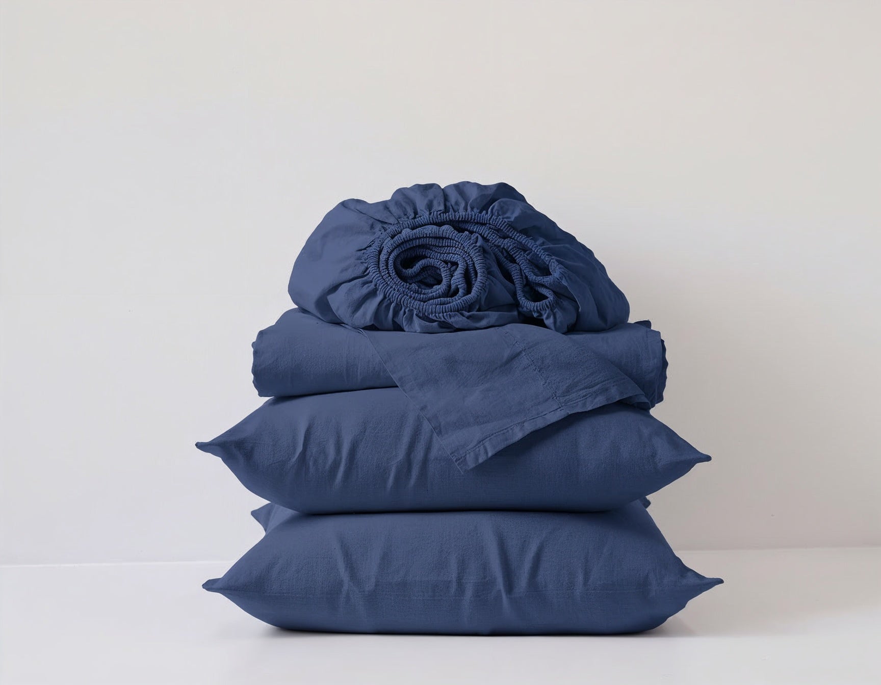 blue organic percale sheet set 