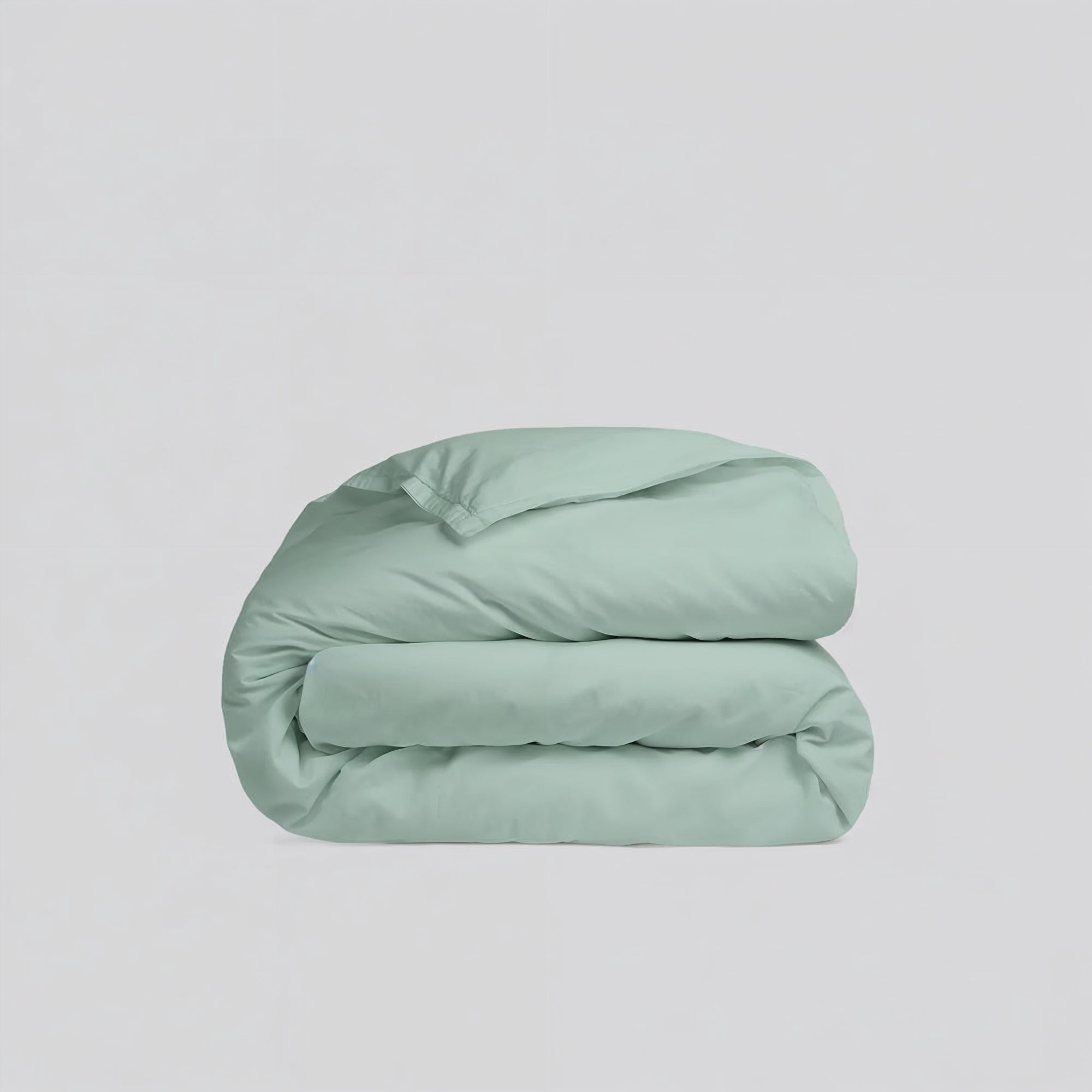 green organic percale duvet cover