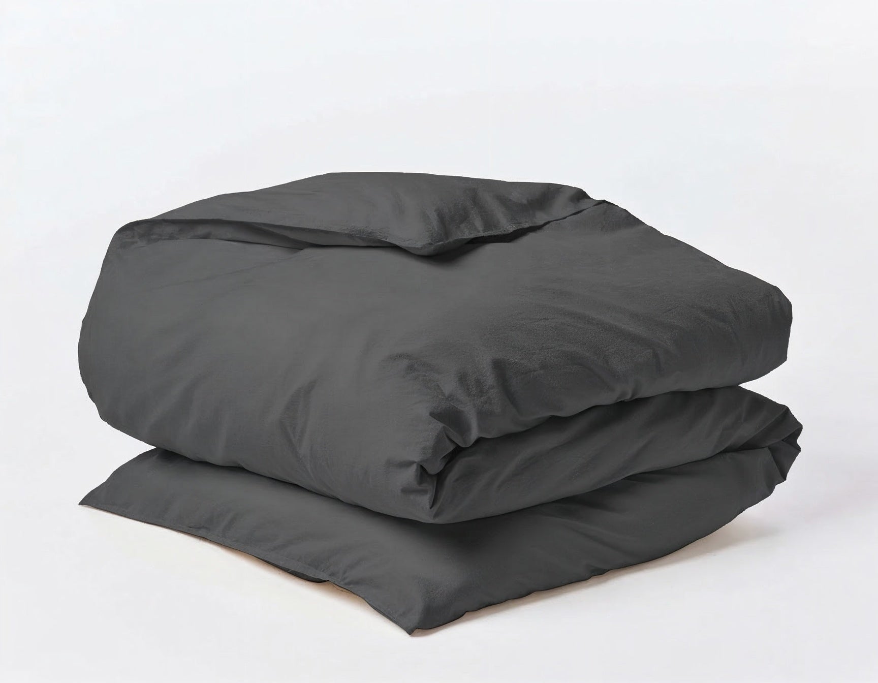 grey organic percale duvet cover