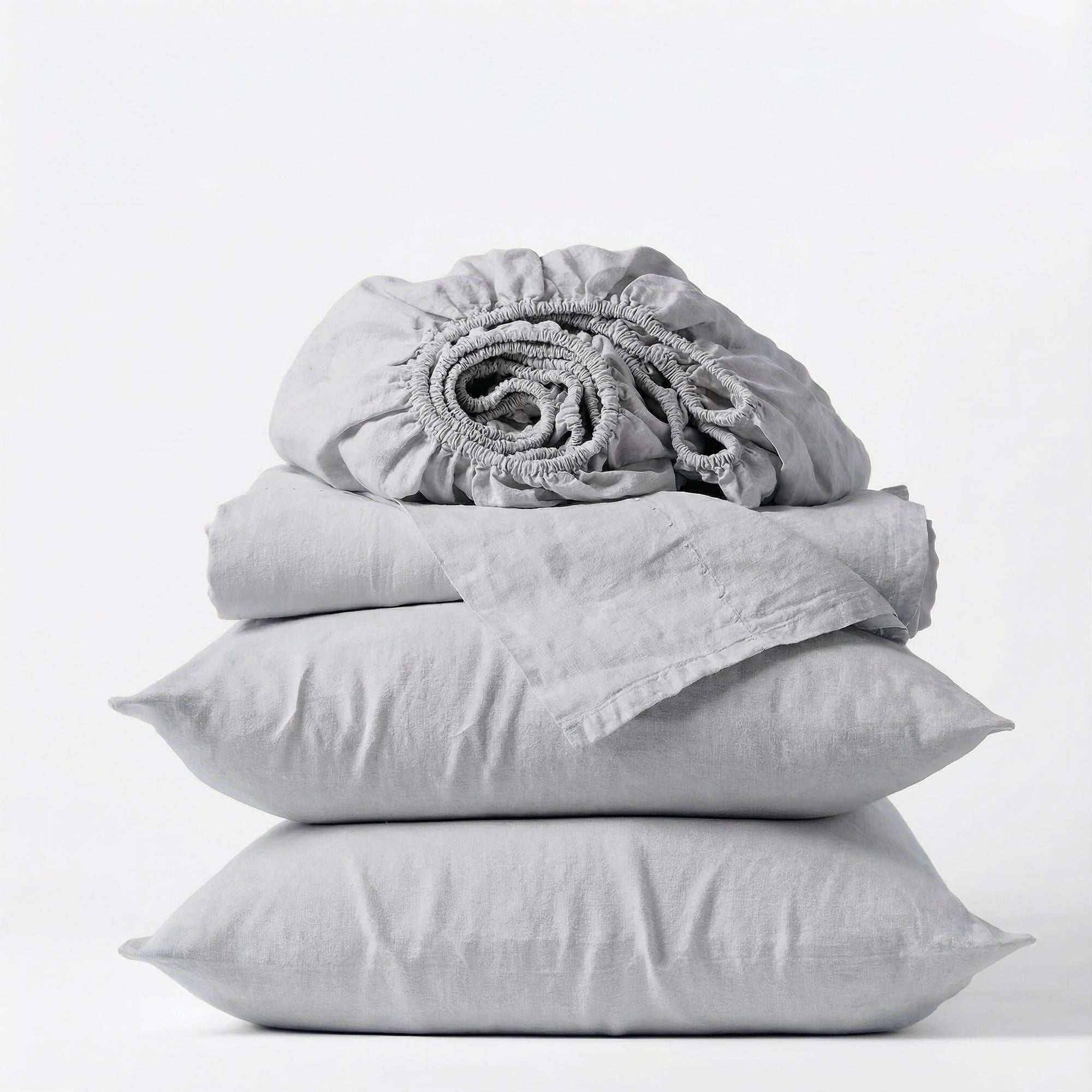 sand colored organic cotton sateen sheet set