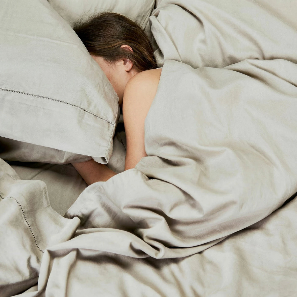 Organic Sateen Duvet Cover - Tatami Sand