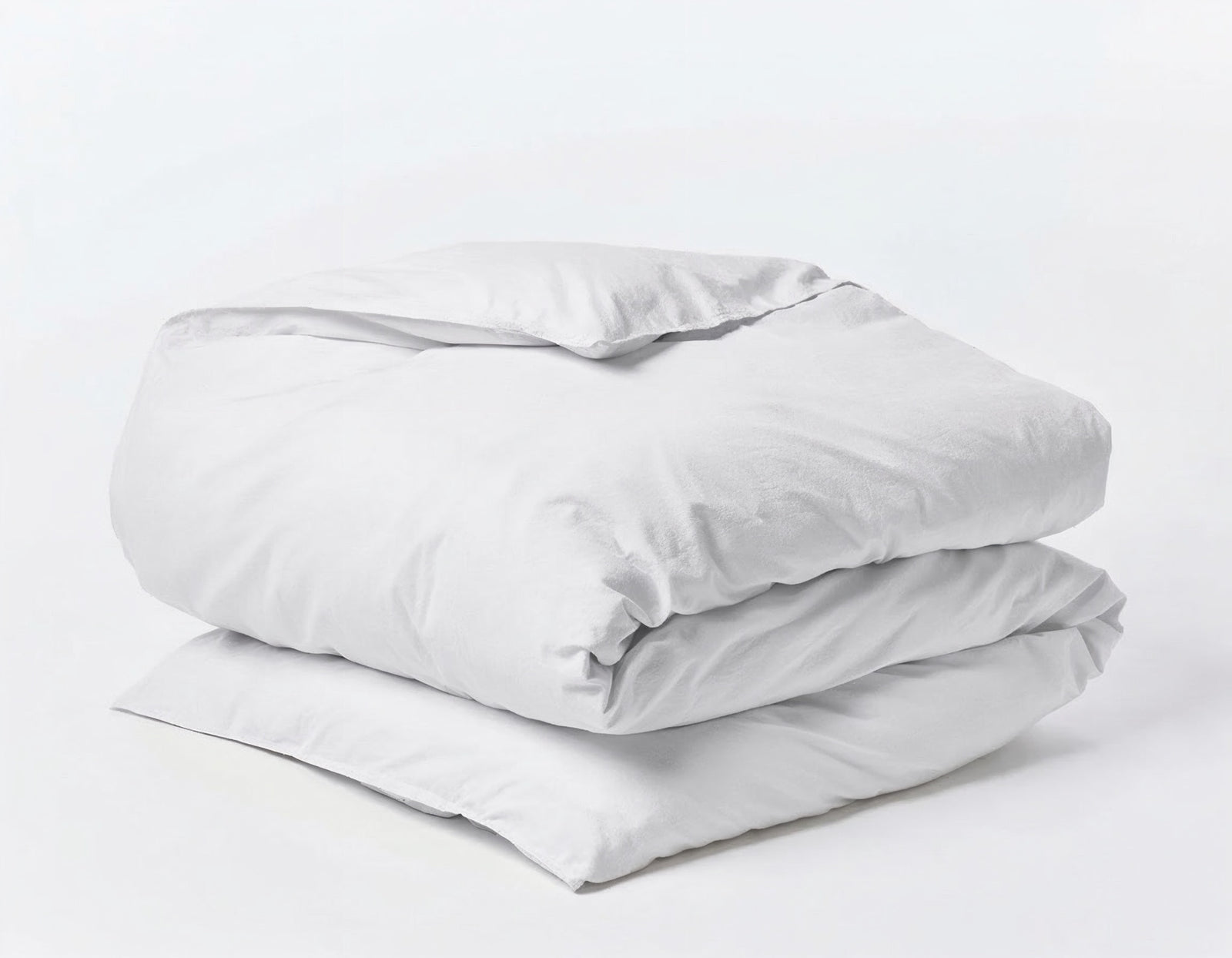 white organic sateen duvet cover