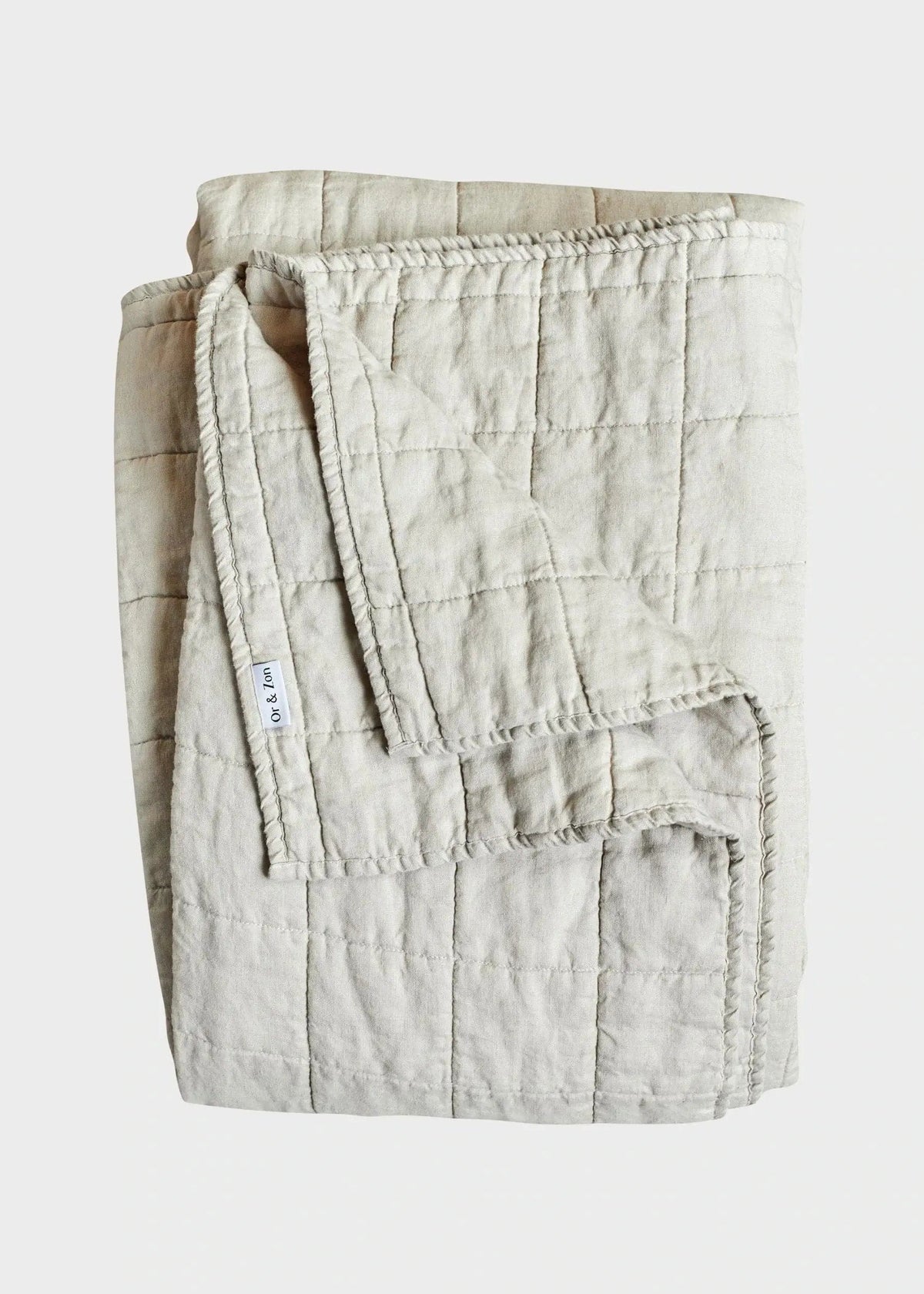 Sand Stonewashed Linen Quilt