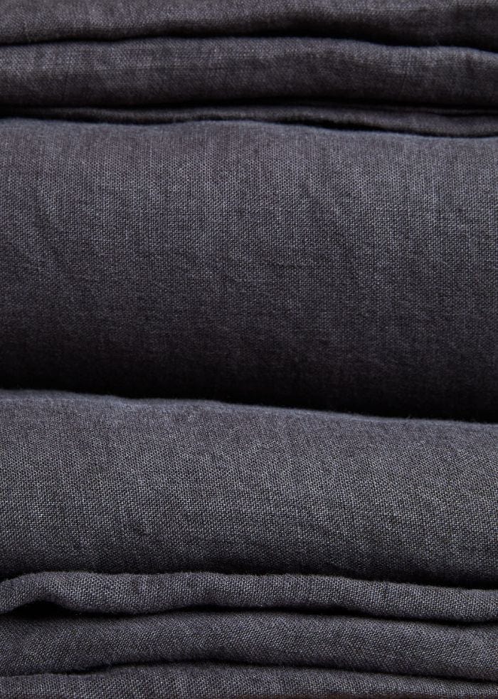 Charcoal Stonewashed Linen Pillowcase