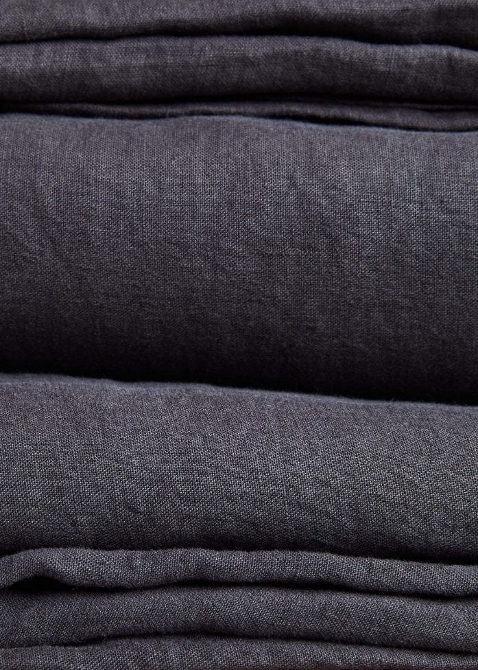 Charcoal Stonewashed Linen Sheet Set
