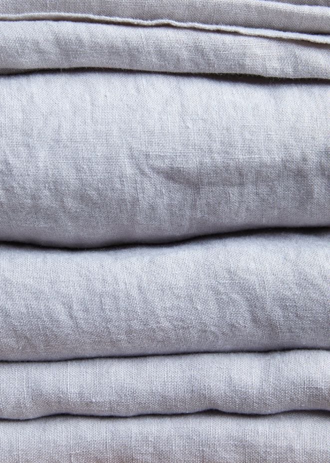 Light Grey Stonewashed Linen Sheet set
