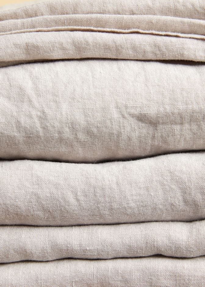 Sand Stonewashed Linen Bedding set