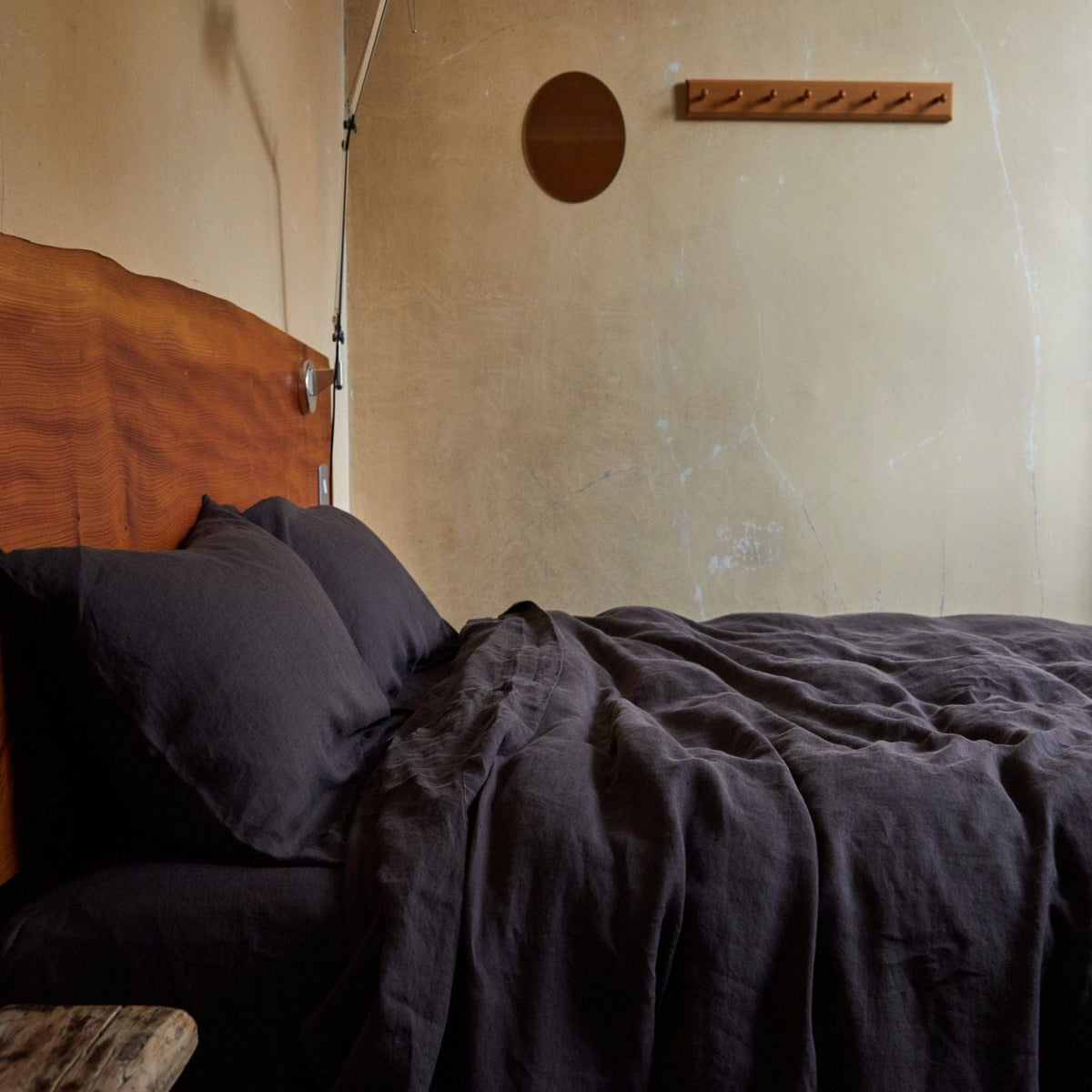 Charcoal Stonewashed Linen Pillowcase