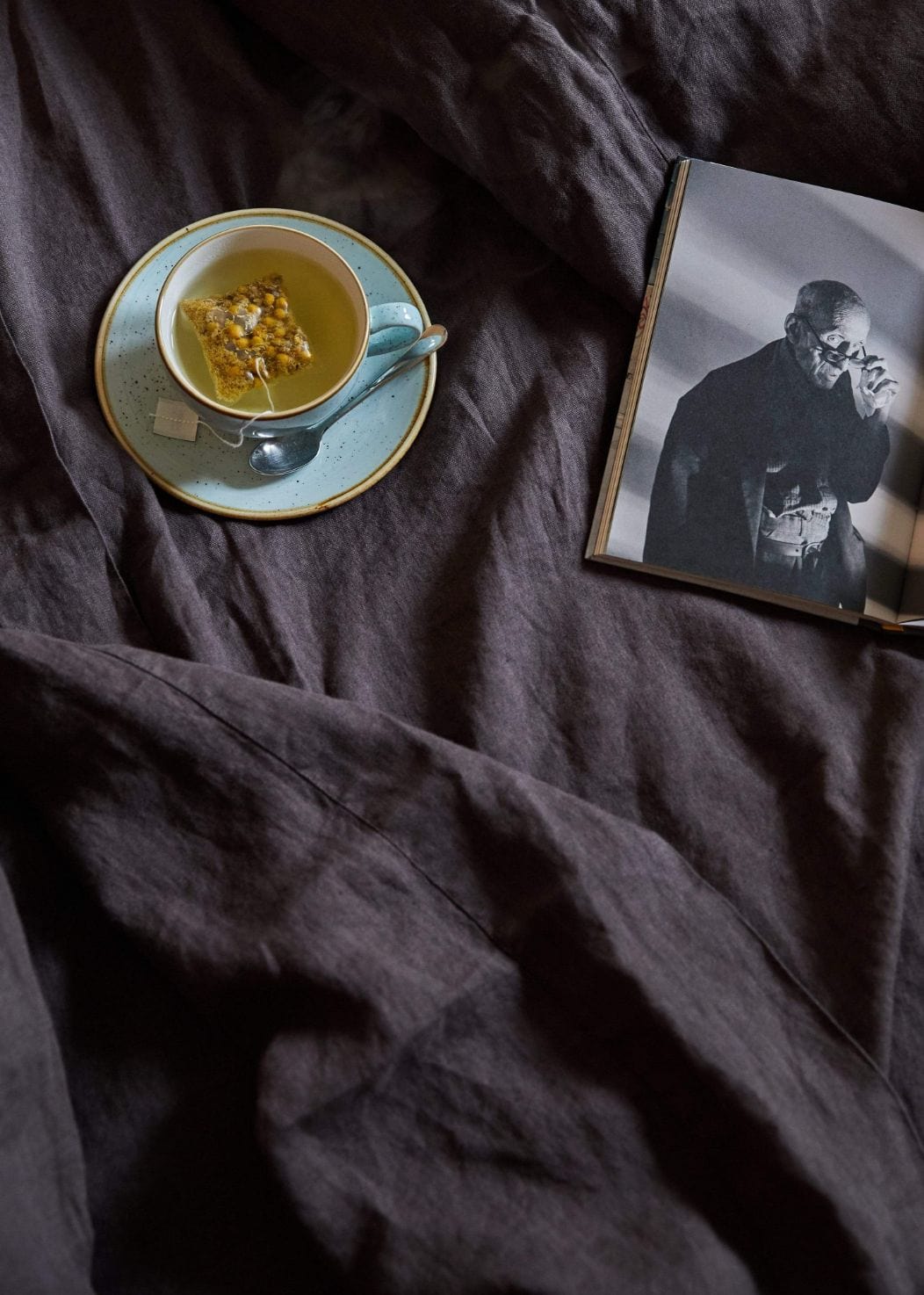 Charcoal Stonewashed Linen Sheet Set