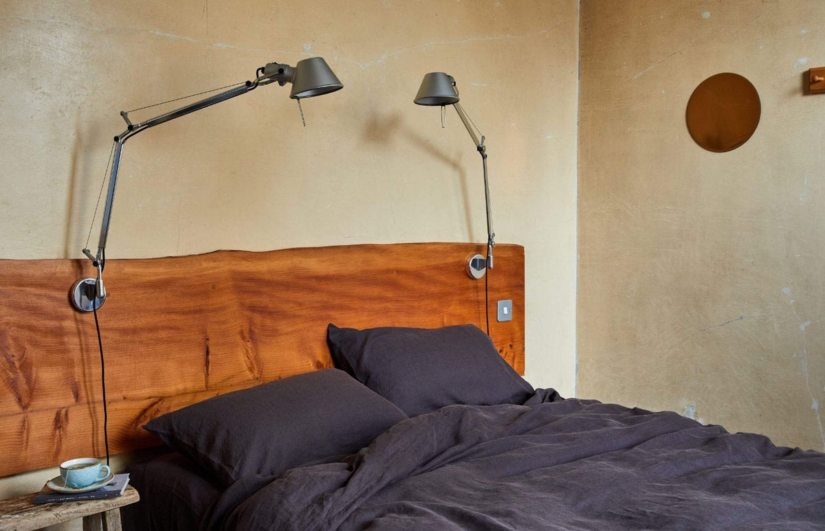 Charcoal Stonewashed Linen Sheet Set