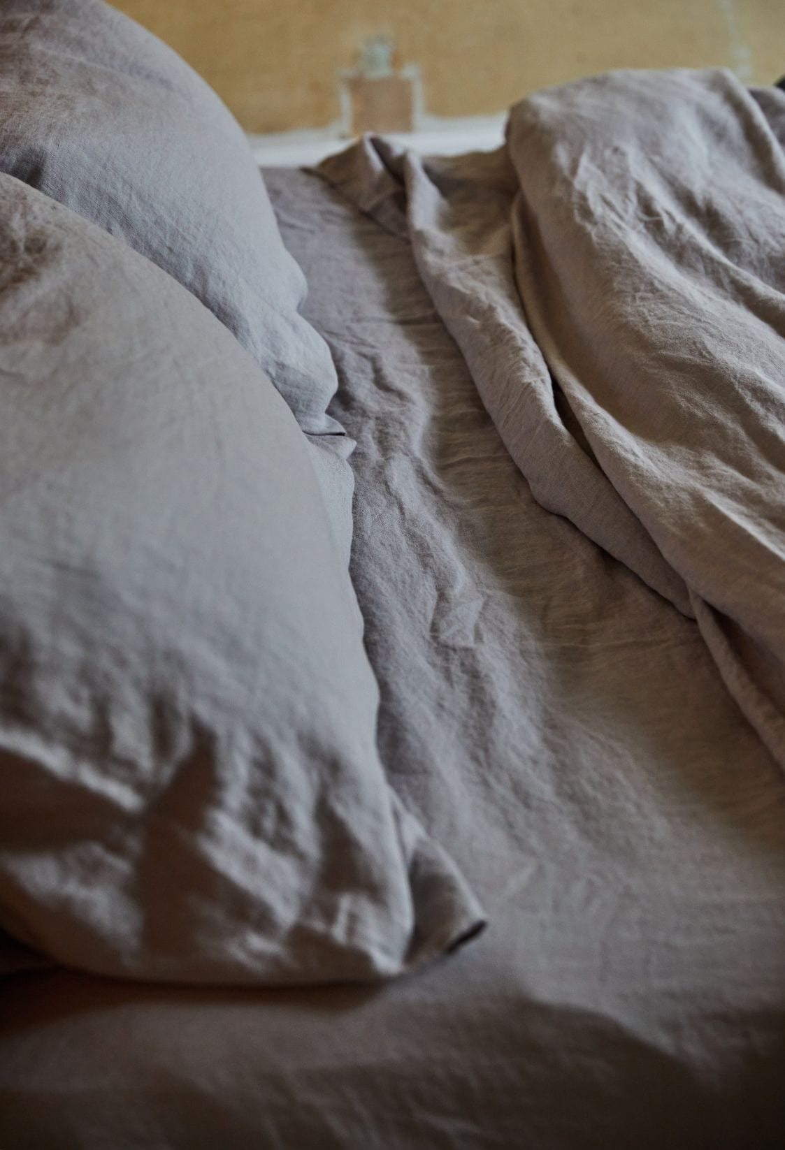 Light Grey Stonewashed Linen Pillowcase
