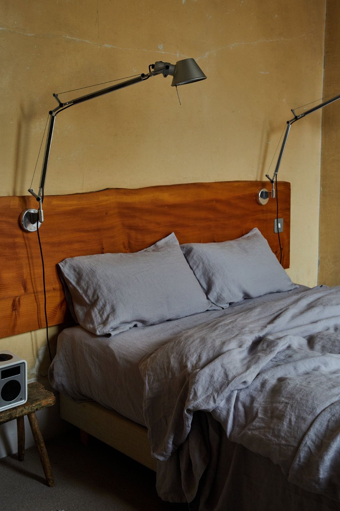 Light Grey Stonewashed Linen Pillowcase